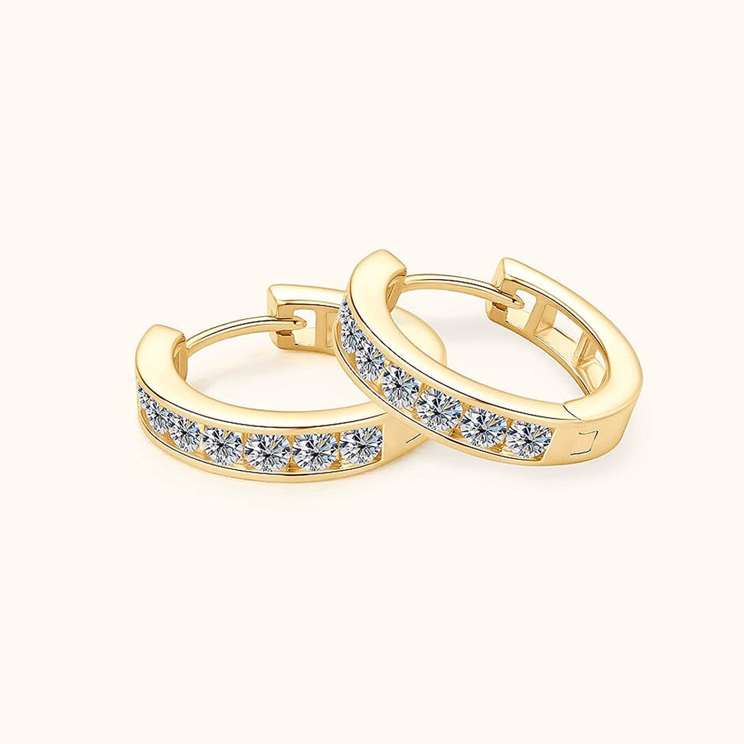 Jemma Moissanite Hoop Earrings by Nura Lab