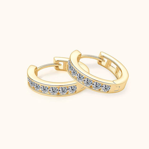Jemma Moissanite Hoop Earrings by Nura Lab