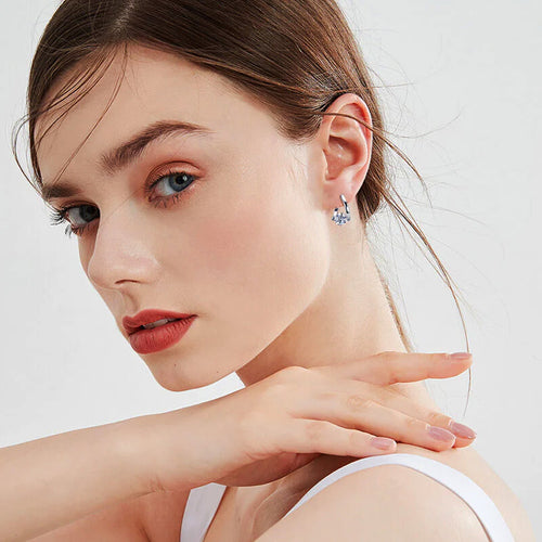June Round-Cut Moissanite Earrings by Nura Lab