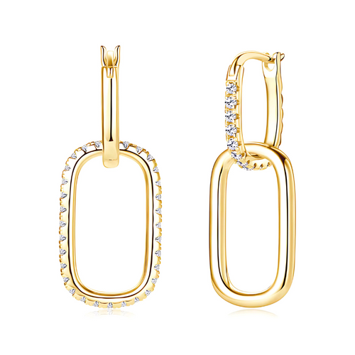 Karina 2-Style Loop Moissanite Earrings by Nura Lab