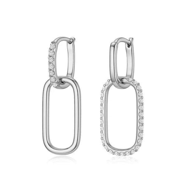 Karina - 2-Style Loop Moissanite Earrings