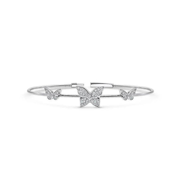 Butterfly Flex Bangle – Lab-Grown Diamond 14K White Gold