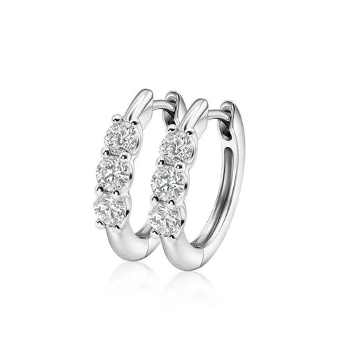 2ct Trilogy Lab-Grown Diamond Earrings - Nura Lab