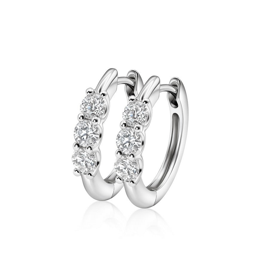 2ct Trilogy Lab-Grown Diamond Earrings - Nura Lab