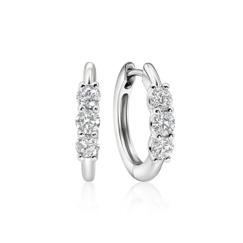 2ct Trilogy Lab-Grown Diamond Earrings - Nura Lab
