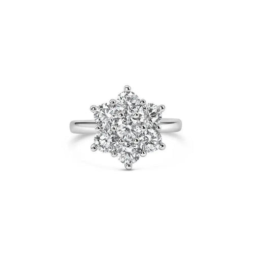 2.5ct Cluster Diamond Ring Nura Lab