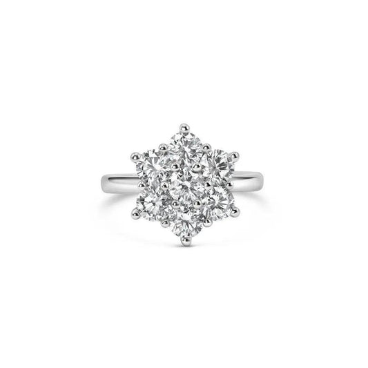 2.5ct Cluster Diamond Ring Nura Lab