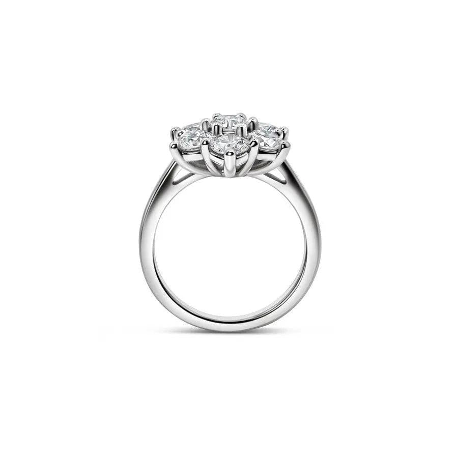 2.5ct Cluster Diamond Ring Nura Lab