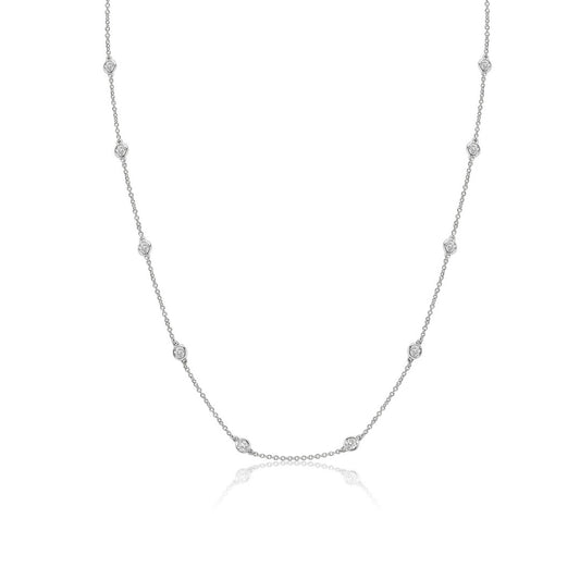 1 Carat Diamonds by the Yard Necklace 14K Gold