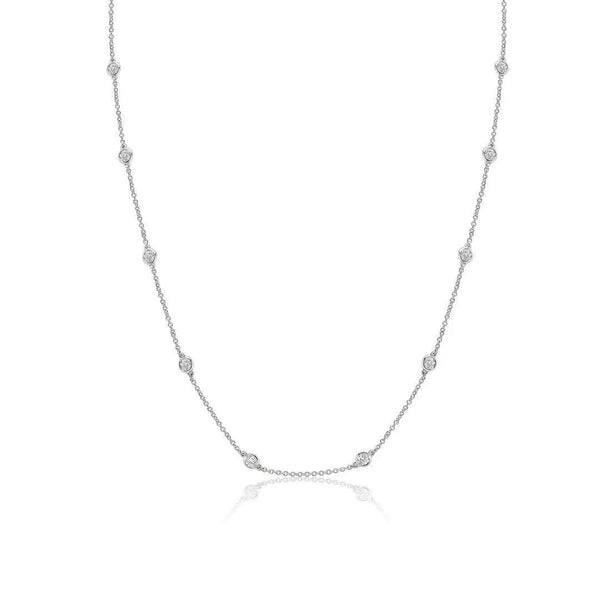 1 Carat Diamonds by the Yard Necklace 14K Gold