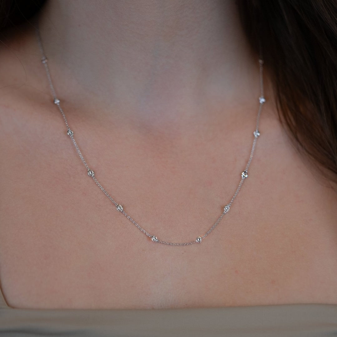 1 Carat Diamonds by the Yard Necklace 14K Gold