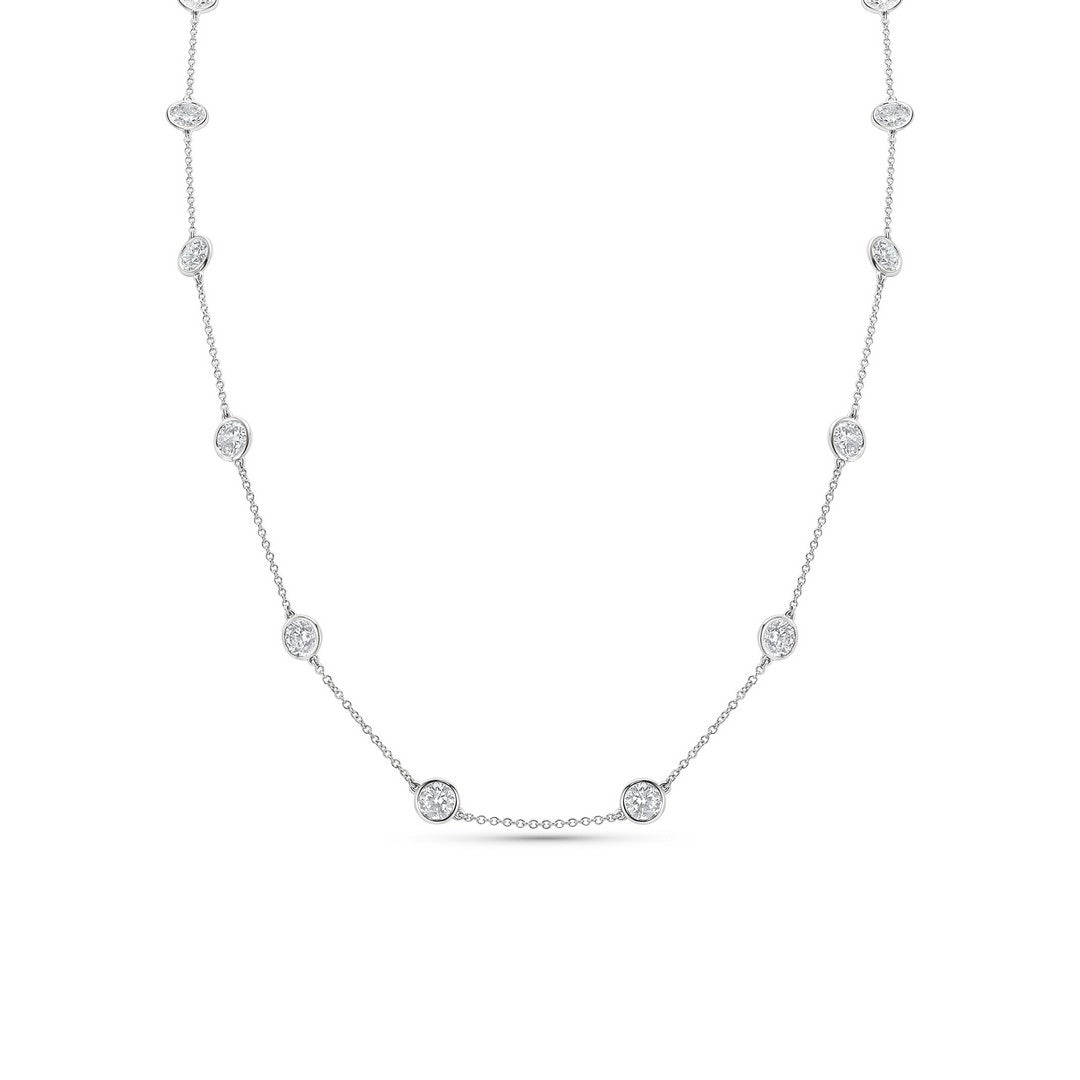 4 Carat Diamonds by the Yard Necklace 14K Gold
