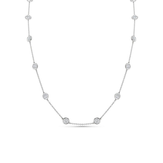 4 Carat Diamonds by the Yard Necklace 14K Gold