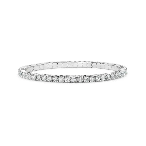 3 Carat Lab Diamond Elastic Tennis Bracelet 14K Gold Nura Lab