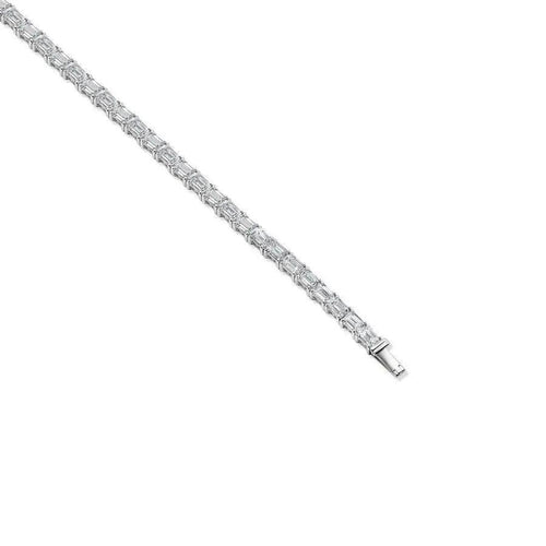 10ct East-West Emerald Cut Diamond Tennis Bracelet Nura Lab