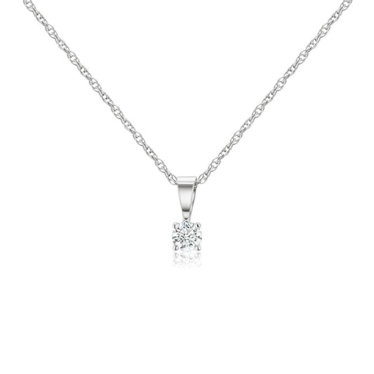 0.25 Carat Solitaire Diamond Pendant Necklace