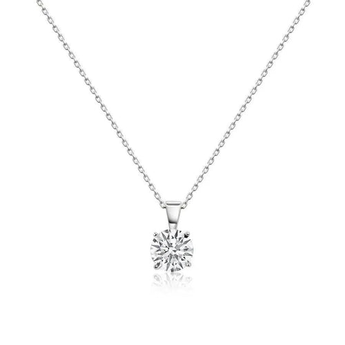 1.50 Carat Solitaire Diamond Pendant Necklace Nura Lab