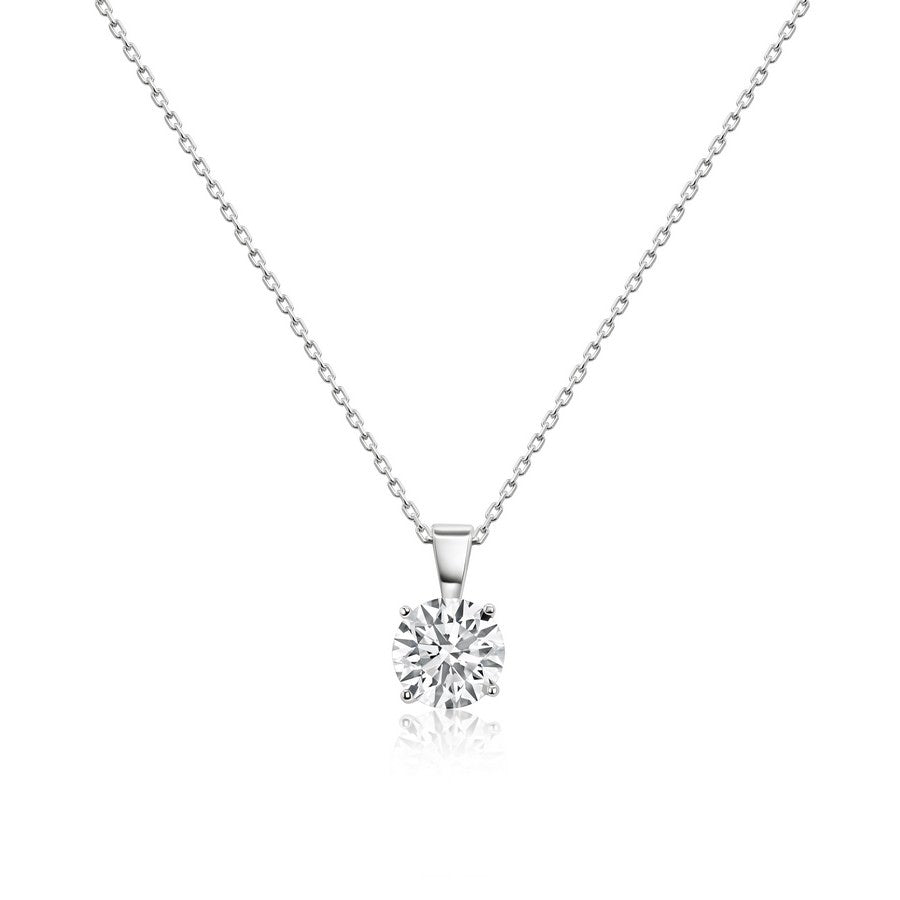 1.50 Carat Solitaire Diamond Pendant Necklace