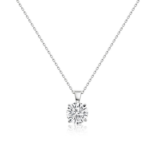 2 CT Solitaire Diamond Pendant Necklace