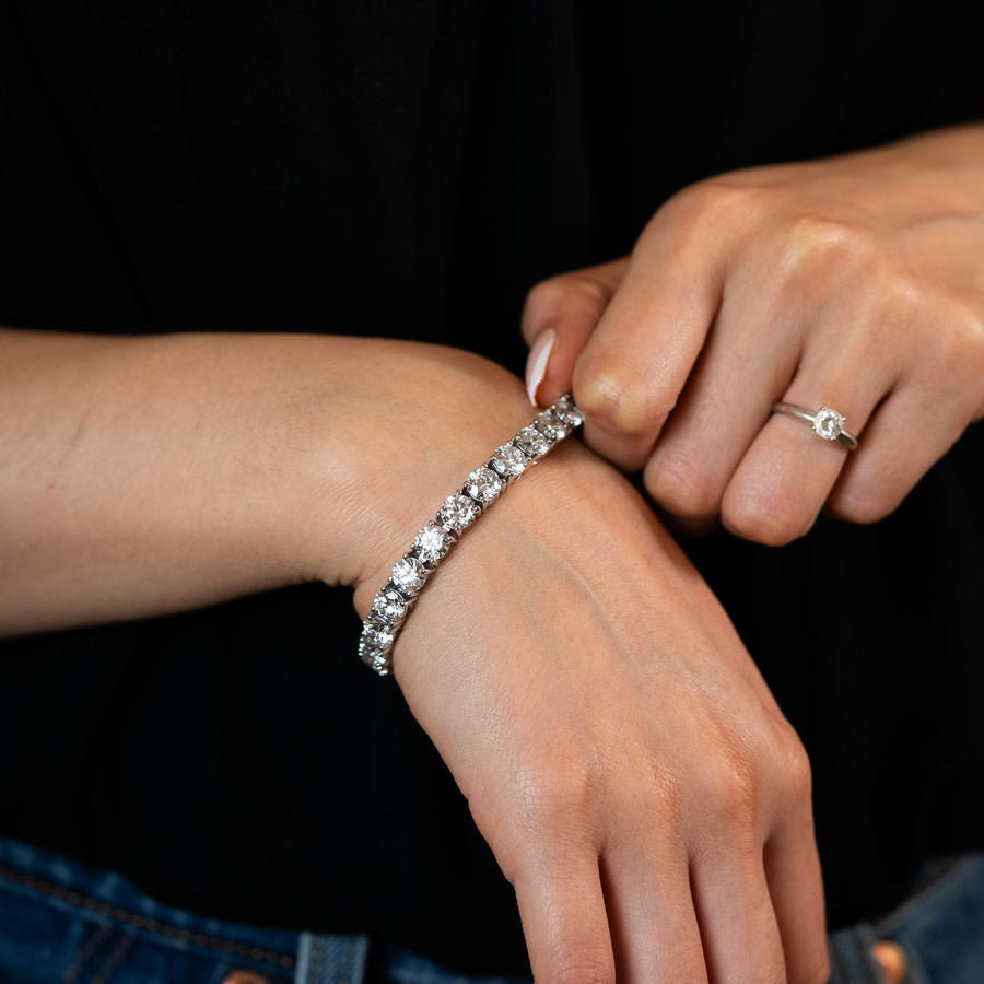 25 Carat Diamond Tennis Bracelet Lab Diamond