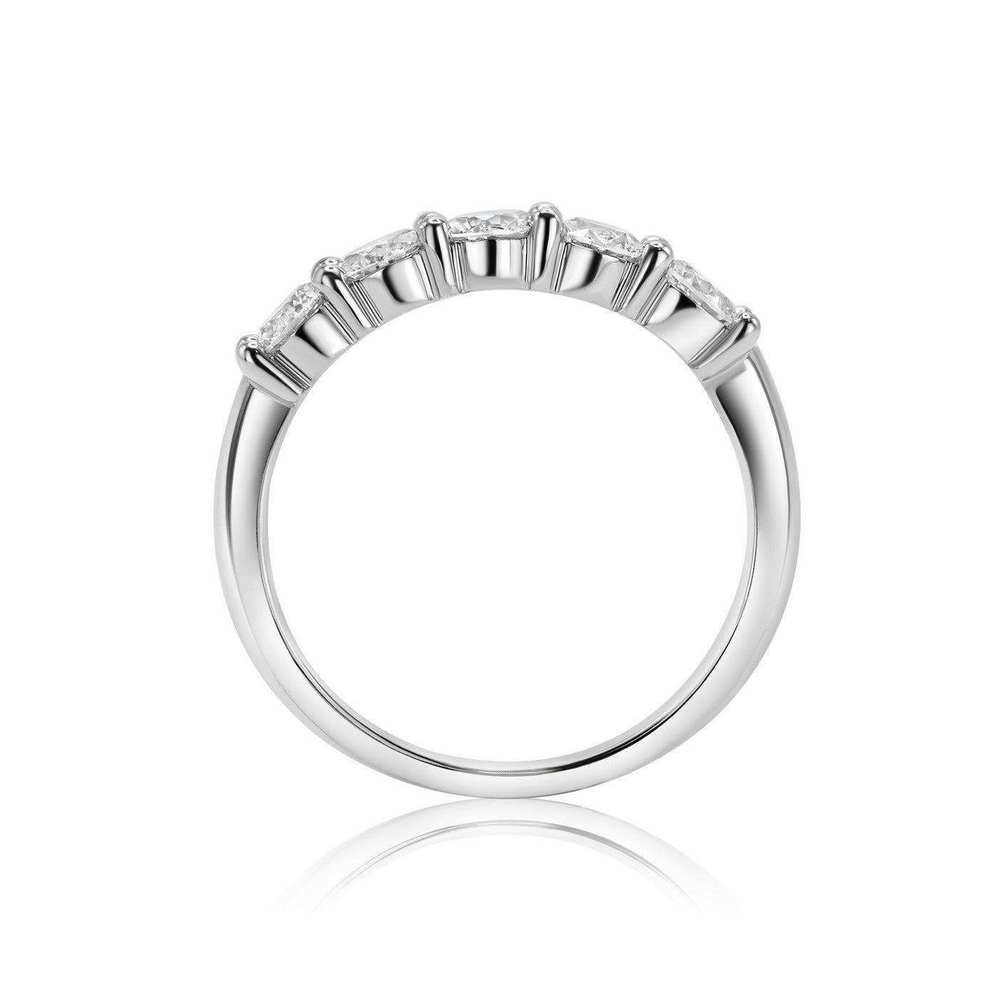 1.5 Carat Round 5-Stone Anniversary Band Ring