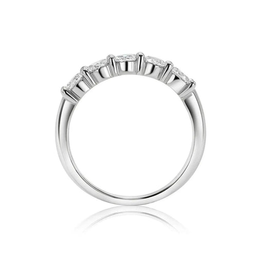 1 Carat Round 5-Stone Anniversary Band Ring Nura Lab