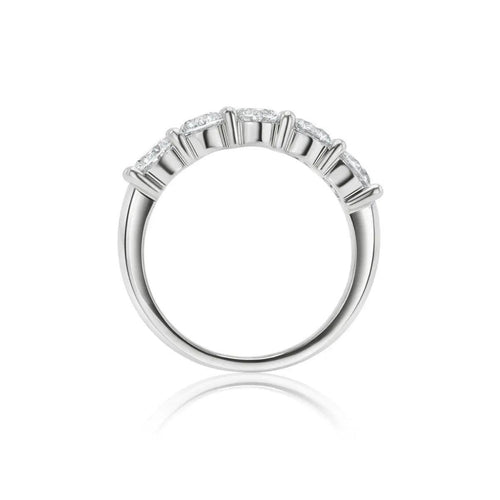 1 carat round 5 stone anniversary band ring in 14K yellow gold with F VS lab-grown diamonds – Nura Lab NZ