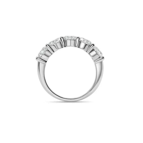 2.5 Carat Round 5-Stone Anniversary Band Ring Nura Lab