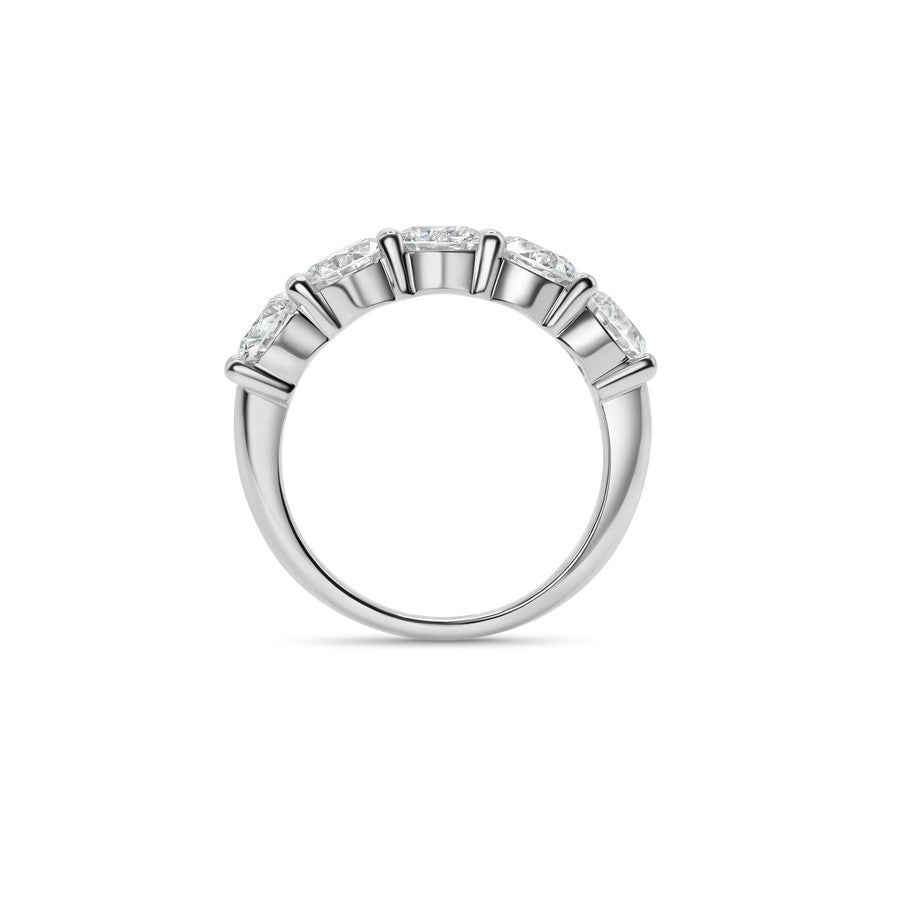 3 Carat Round 5-Stone Anniversary Band Ring