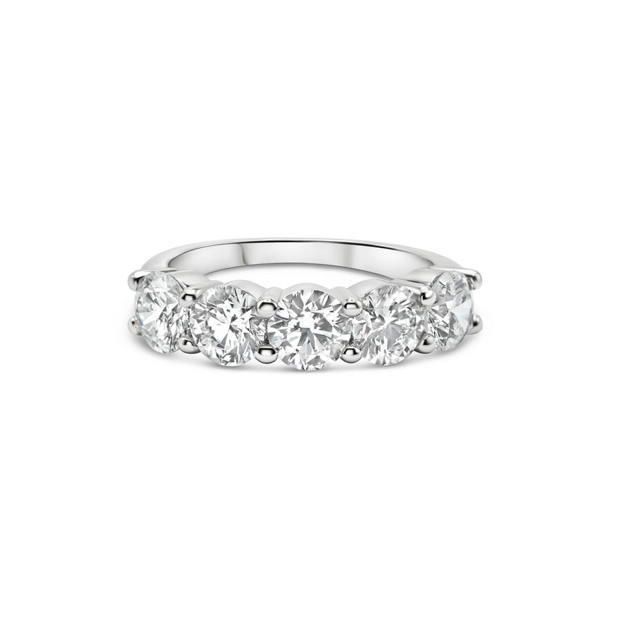 3 Carat Round 5-Stone Anniversary Band Ring