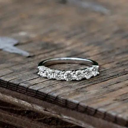 1 Carat Seven-Stone Round Anniversary Band Nura Lab