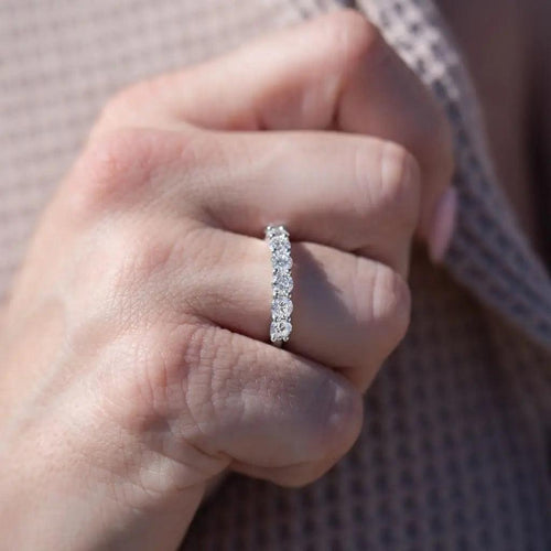 2 Carat Seven-Stone Round Anniversary Band Nura Lab