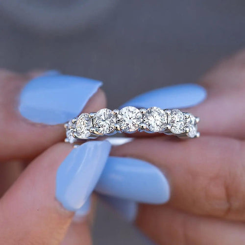2.5 Carat Seven-Stone Round Anniversary Band Nura Lab