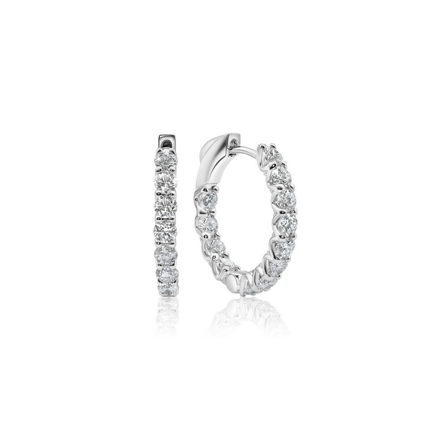 2.5 Carat Lab-Diamond 15mm Huggie Earrings
