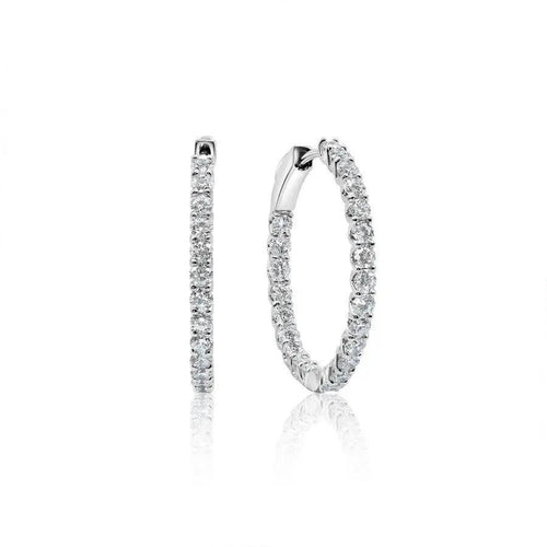 2.5CT Huggie Earrings 23.5 mm Nura Lab