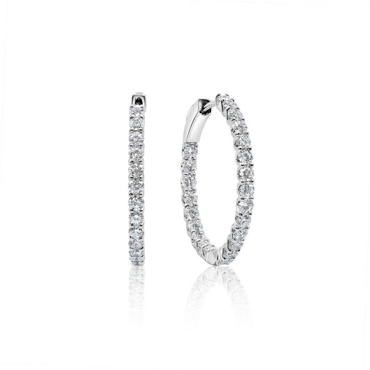 2.5CT Huggie Earrings 23.5 mm