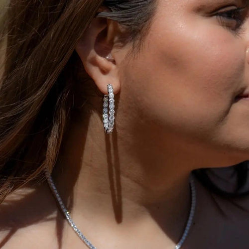 8 CT Large Hoops Earring Nura Lab
