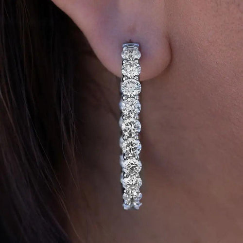 8 CT Large Hoops Earring Nura Lab