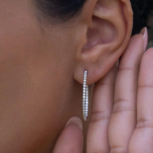 1.15CT Oval Medium Hoops Nura Lab