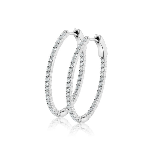 1.15CT Oval Medium Hoops