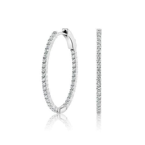 1.15CT Oval Medium Hoops Nura Lab