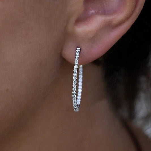 1.15CT Oval Medium Hoops Nura Lab
