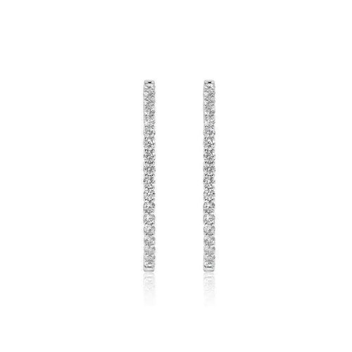 2 CT Large Hoops Earrings Nura Lab