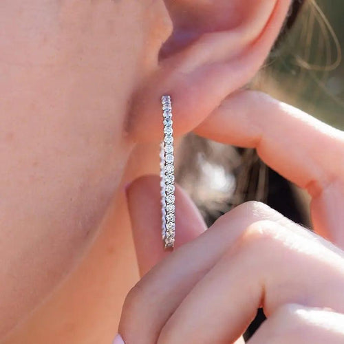 2 CT Large Hoops Earrings Nura Lab