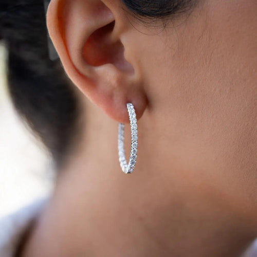 2.45CT Oval Medium Hoops Nura Lab