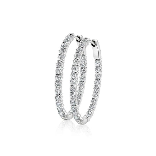 3 CT Large Hoops Earring Nura Lab