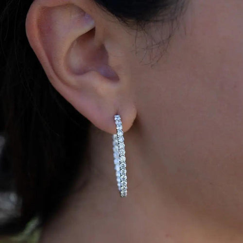 3 CT Large Hoops Earring Nura Lab