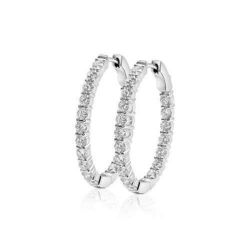 3.5CT Oval Medium Hoops Nura Lab