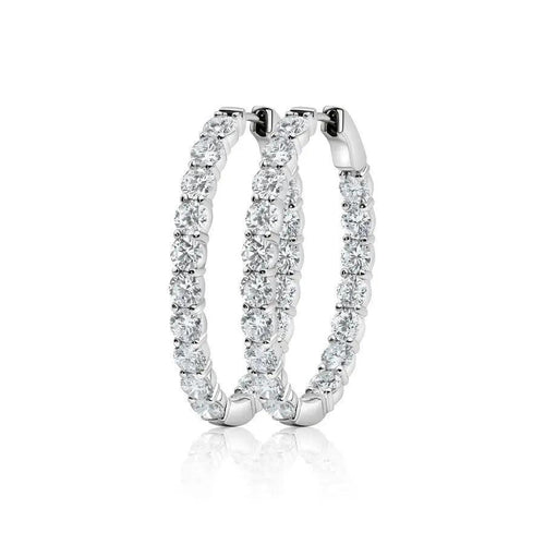 6 CT Large Hoops Earrings Nura Lab