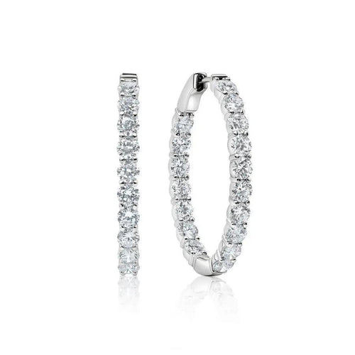 6 CT Large Hoops Earrings Nura Lab
